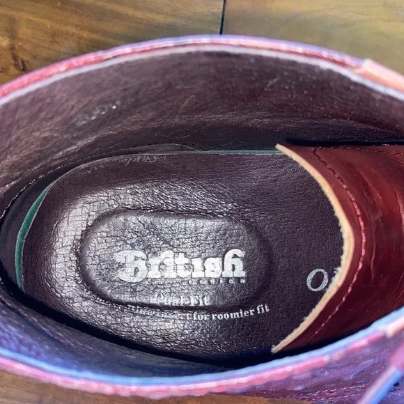 British Walkers Playboy Wingtip Ostrich style#2000-07 Mens Size 9 Burgundy - Picture 2 of 10